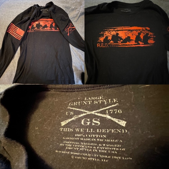 Mens Long sleeve Grunt style - Picture 2 of 3